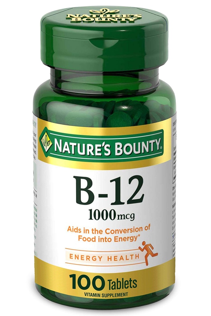 Vitamine B12 de la nature, soutient le métabolisme énergétique, 1000 mcg, 100 comte,.