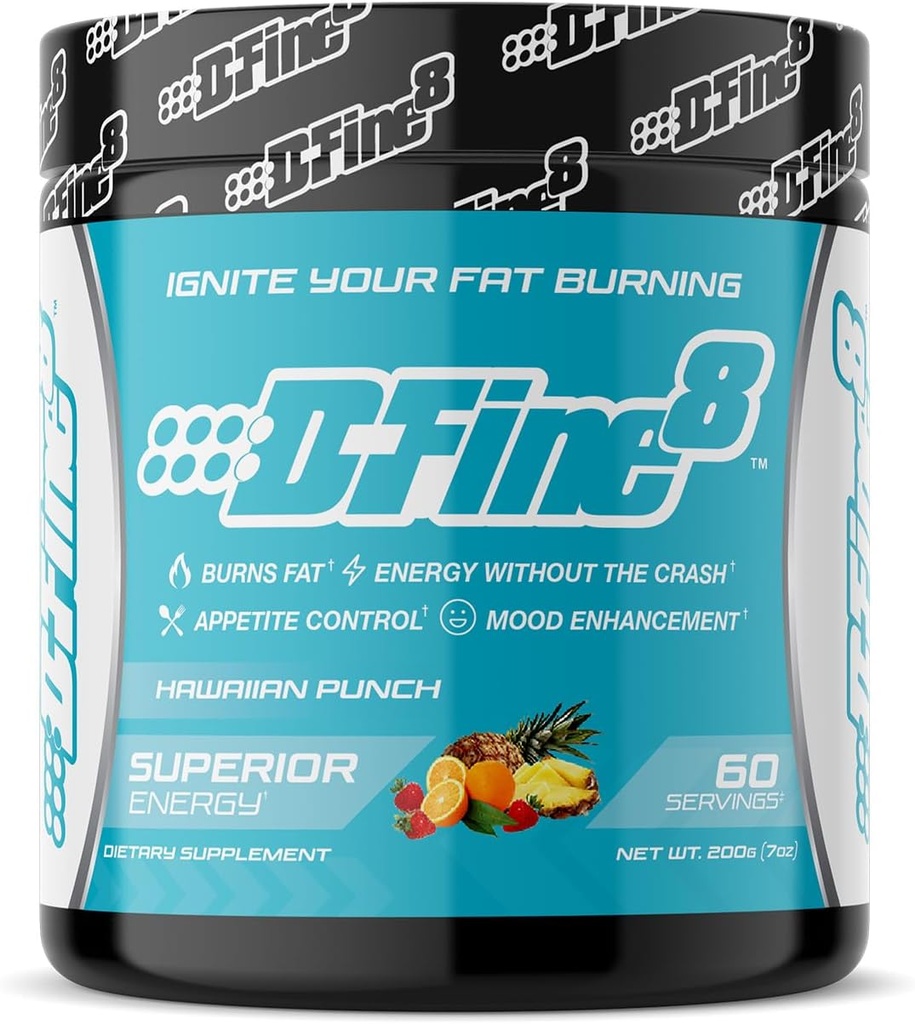 Thermogenic Pre-Workout Energy Powder & Shredding Supplement, Boost Energy Mood & Focus, Sugar Free, Enthält Senaktiv, Endurance, 300mg Koffein, N-Acetyl-L-Tyrosin (Hawaiian Punch)
