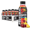 Protéine2o 15g Lactosérum Isolation des protéines Boissons plus Énergie et Focus, 350mg d'électrolytes, 125mg de caféine, sans sucre, Cimonade de cerise, 16,9 oz bouteille (paquet de 12)