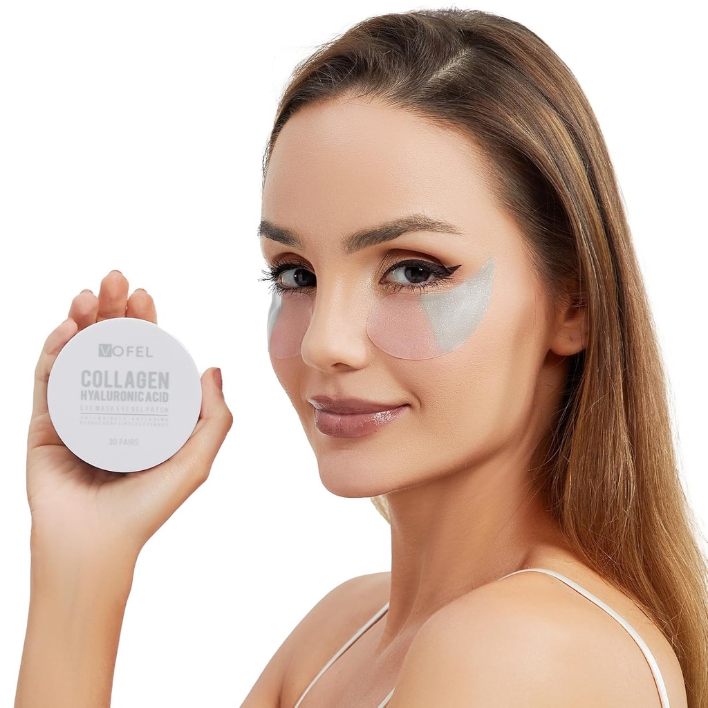Unter Augenaufnäher für Puffy Eyes und Dark Circles Hydrating Eye Mask mit Collagen Eye Gel Pads Reduzieren Falten Hautbehandlung 30 Paare