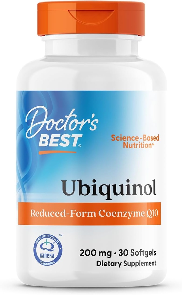 Ärzte Beste Ubiquinol, Reduzierte Form Coenzym Q1, 200 mg, Non-GMO, Glutenfrei, Soy Free 30 Softgels