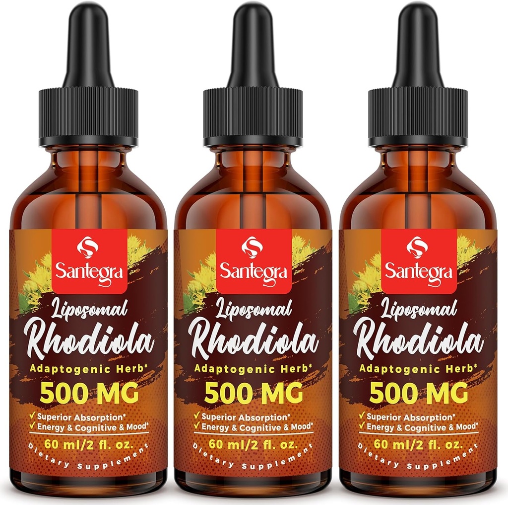 57.000 MG Liposomal Active Rhodiola Rosea Supplement, Rhodiola Root Extract, Flüssigkeit für hohe Absorption, Rhodiola Rosea Root Extract Tinte für Energie, Stress, Stimmung, Vegan, 180 ml