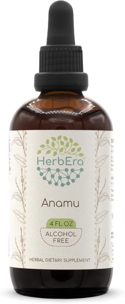 HerbEra Anamu B120 Extrait d'herbe sans alcool Teinture d'herbes, Fait sauvage Guinée Jamaïcaine Hen Weed (Petiveria Alliacea) Herb séchée (4 fl oz)