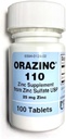 Mericon Industries Orazinc 25mg Zink-Ergänzung | Zink-Gesundheitsergänzungsmittel für Hormon-Verordnung, Gesundheit (100 Zink-Tabletten)
