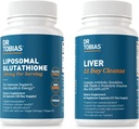 Dr. Tobias Liver 21 Day Cleanse and Liposomal Glutathione - Unterstützt Liver Detox, Immunfunktion und Energieniveaus - Vegan, Non-GMO