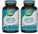 Nature's Way Calcium Magnesium & Zink Mineral Complex, unterstützt Knochengesundheit & Muskelfunktion*, Immununterstützung*, 250 Kapseln (Packaging May Vary) - 2 Pack