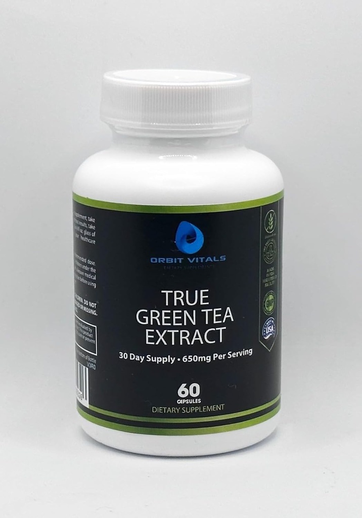True Green Tea Extract: Extrait de thé vert premium pour l'énergie améliorée, le soutien immunitaire et le bien-être global - Formule antioxydant-rich pour les hommes et les femmes