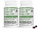 TURNER New Zealand Green Lipped Omega-3 Mussel Öl, 53x Höhere Potenz mit UAF1000+ Super Antioxidant, kein Fisch Nachgeschmack, 2 Flaschen, 120 Softgels
