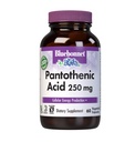 BlueBonnet Nutrition Acide pantothénique 250 mg Supplément quotidien de vitamine B5 pour l'énergie cellulaire pour les femmes et les hommes - Vegan, sans gluten, non-OGM - 60 capsules végétales