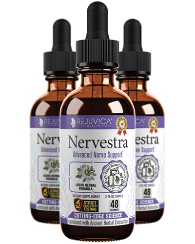 Nervestra Nerve Health Support Supplement - Fast-Absorbing Kräuterflüssigkeit Formel - Turmeric, White Willow Bark, B-Vitamine, Alpha Liposäure, Acetyl-L-Carnitin und mehr