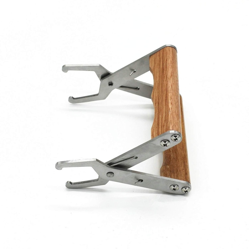 WEICHUAN Bee Hive Frame Grip - Edelstahl Beekeeping Frame Gripper, Halter und Lifter Tool mit Holzgriff für Beekeeper
