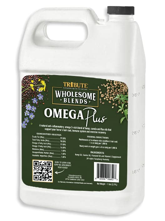 Ganzer Blends Omega Plus Öl Ergänzung für Pferde, 1 Gallon