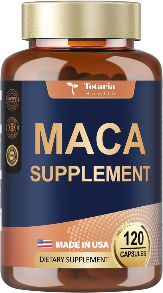 Totaria Maca Root Supplement, 120 Vegan Kapseln, 60 Tage Versorgung