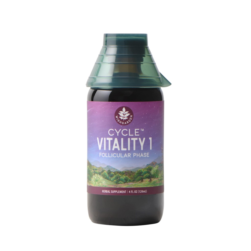 WishGarden Kräuter Cycle Vitality I Follicular Phase - Pflanzenbasierte Kräuterergänzung w/Vitex & Black Cohosh, unterstützt Optimale Estrogen Levels & Ermutigt gesunde Menstrual Cycles & Liver Funktion, 4oz