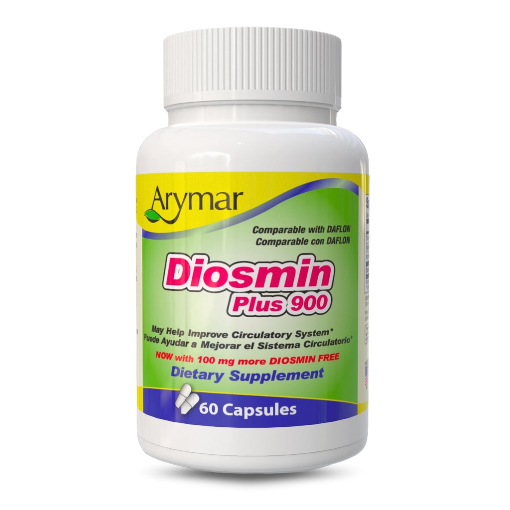 Arymar Diosmin Plus 900, support du système circulatoire (60 capsules/paquet de 1)