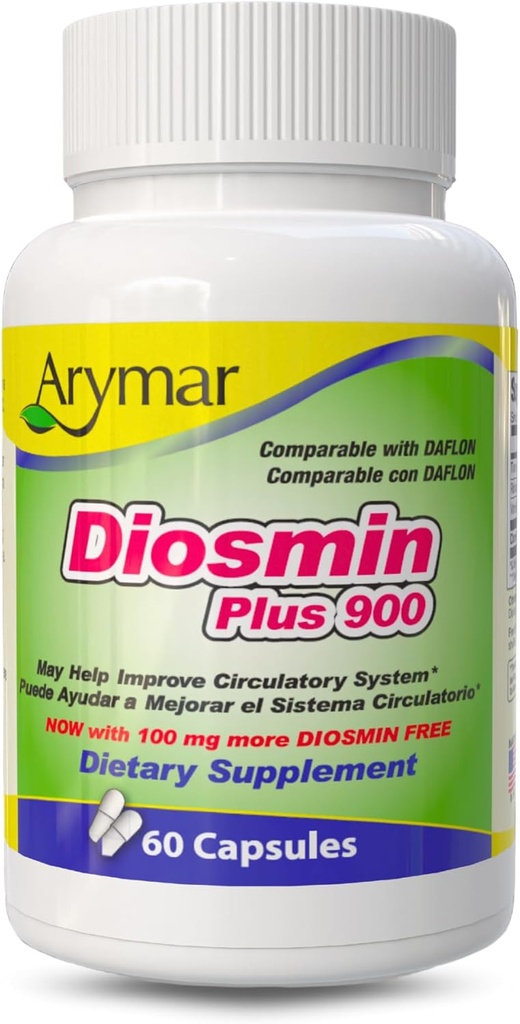 Arymar Diosmin Plus 900, Circulatory System Support (60 Kapseln/Pack von 1)
