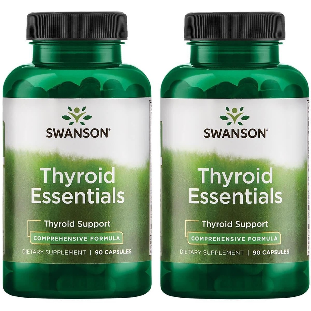 Swanson Thyroïde Essentials 90 Capsules (2 Pack)