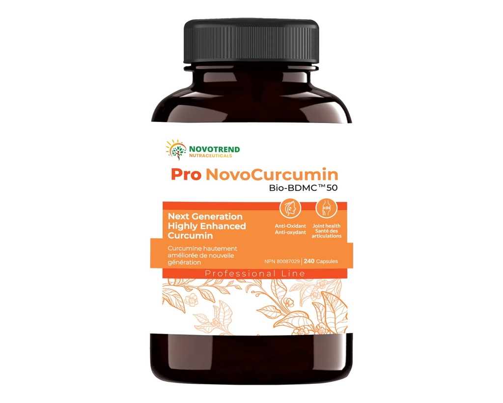 Pro NovoCurcumin-BioBDMC50-Prochaine génération Curcumin-240 capsules hautement améliorées
