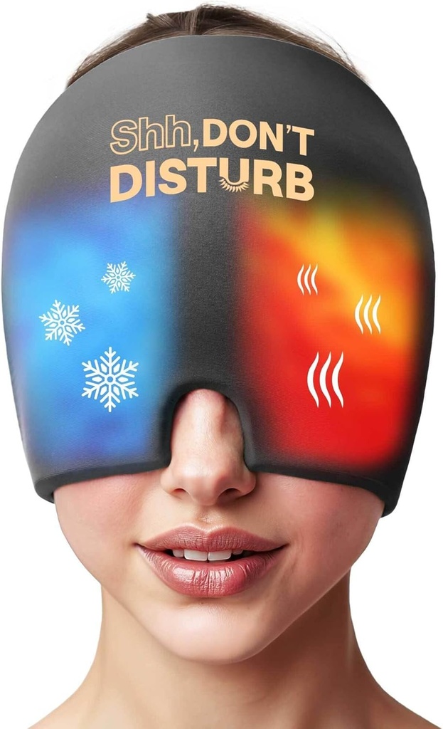 Capuchon froid de soulagement de la migraine – Capuchon de migraine gel réutilisable pour femmes et hommes – Capuchon de refroidissement pour la tension et le stress