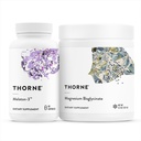 THORNE - Schlafunterstützung Duo - Magnesium Bisglycinat Pulver + Melaton-3 für wiederkehrenden Schlaf - 60 Servierungen