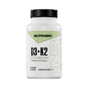 NutraBio Vitamin D3 K2 | 5000 IU D3 als Cholecalciferol mit Vitamin K2 als MENA-Q MK7 (180mcg) | Unterstützung Knochen und Herzgesundheit | Non-GMO, Glutenfrei, Lactosefrei | 60 Gemüsekapseln