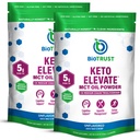 BioTrust Keto Elevate – C8 MCT Oil Powder – Ketogène MCT Coffee Creamer, Keto Coffee Creamer – Clean Energy, Mental Focus & Clarity – 100% Caprylic Acid MCT Powder, Non-OGM (Non aromatisé, 40 portions)