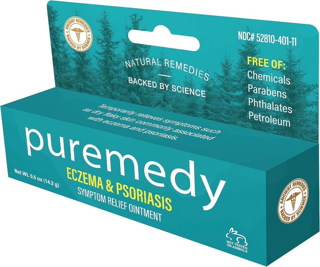 Puremedy Eczema & Psoriasis Relief Salbe Homeopathic Alle natürlichen Salve-Soothes und Relives Symptome der trockenen jucken Flaky Scratchy oder Weepy Haut - 0.5 oz