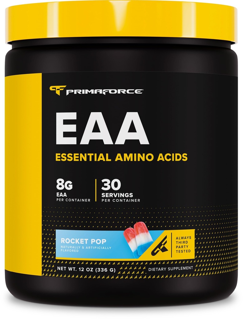 Primaforce EAA Powder (30 Servings, Rocket Pop Flavor) - Essential Amino Acids for Pre/Intra Workout and Recovery - Non-GMO and Gluten Free