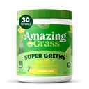 Erstaunliche GrasgrÃ1⁄4nen Mischung Energie: Glatte Mischung, Super Greens Powder & Plant Based Koffein mit Matcha Green Tea & Beet Root Powder, Lemon Lime, 30 Servierungen (Packaging May Vary)