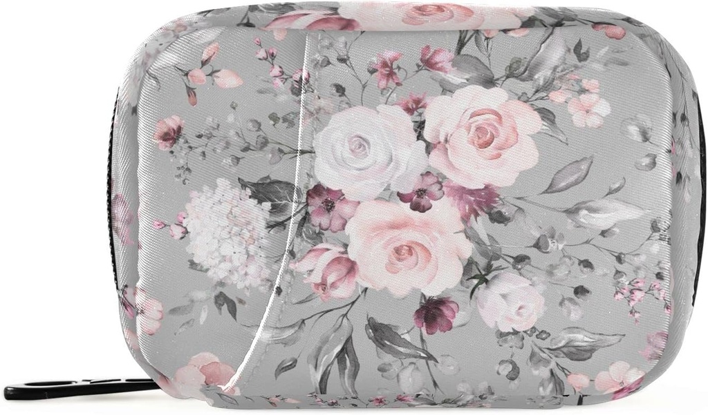 Aquarell Blume Pille Box 7 Tage Pille Fall Reisen Pille Organizer Tasche mit Reißverschluss Tragbare Wöchentliche Vitamin Medizin Ergänzung Tasche