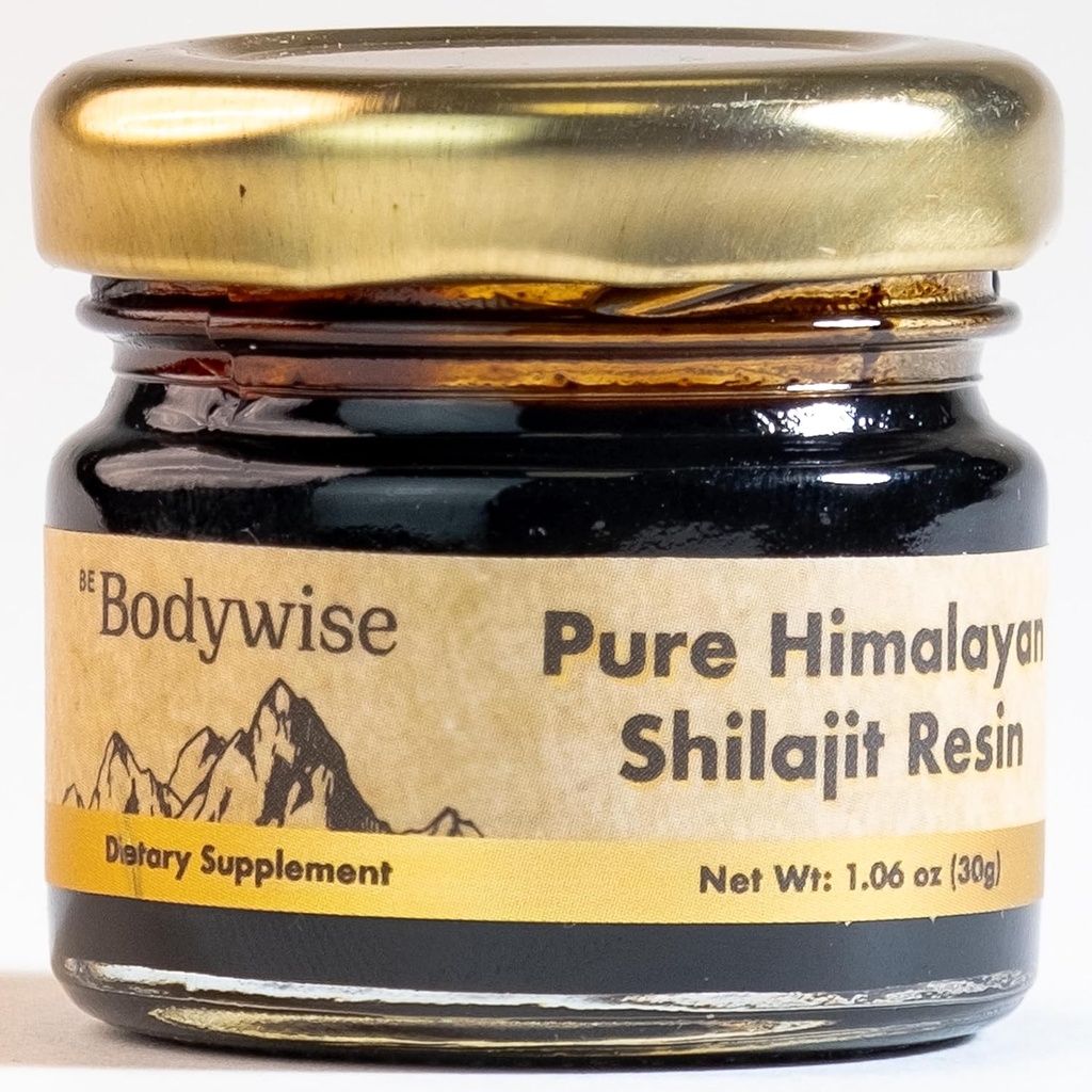 Be Bodywise Pure Himalayan Shilajit Resine I 600 mg I 75%+ Acid Fulvic & 85+ Trace Minerals -Zero Sugar I Lab Tested I Heavy Metal Free I 100% Authentic & Natural, Organic I for Men & Women I 30 gm.