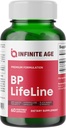 Infinite Age BP Lifeline Capsules, 60 Compte - Supplément de soutien de la santé cardiaque avec extrait de raisin, Nattokinase, Quercetin et Magnésium - Fabriqué aux États-Unis