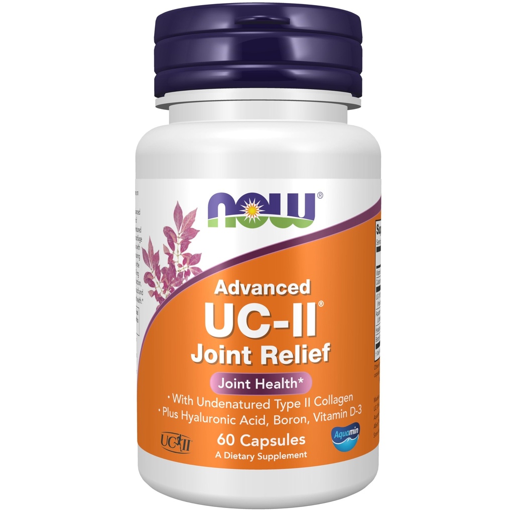 JETZT Ergänzungen, UC-II Advanced Joint Relief mit ungesättigten Typ II Collagen, plus Hyaluronsäure, Boron, Vitamin D-3, 60 Veg Kapseln