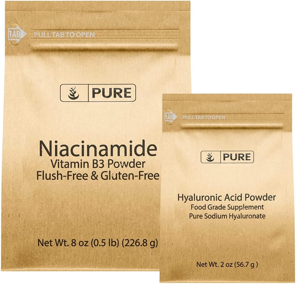 ZUR ORIGINAL INGREDIENTS Niacinamid & Hyaluronsäure Bundle, Wasserlöslich, Feinpulver