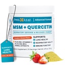 Perücke & Blatt MSM Quercetin Ergänzung mit Vitamin C & Zink (Strawberry Banana) - MSM Powder Supplement for Respiratory Health - Natural Defense for Seasonal Challenges - 4.76 Unze