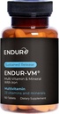 Endur-VM Multivitamin & Mineral (mit Eisen), Täglich Multivitamin mit Vitalmineralien, Vitamin B, Vitamin D & Folsäure, Glutenfrei, 150 Tabletten