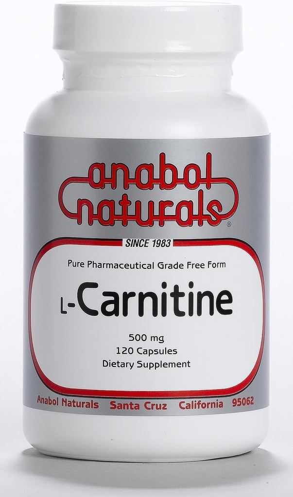 Anabol Naturals L-Carnitin 120 Kapseln- 500mg reine L-Carnitin pro Kapsel, 120 Portionen