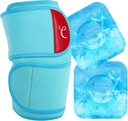 Comfytemp Large Knee Ice Pack Wrap mit 2 Gel Soft Cold Pack, wiederverwendbare Kompression Kniebandage für Meniscus Tear, Joint Pain Relief, Arthritis, ACL, Nach Chirurgie erhalten Well Geschenke, Männer Frauen Laufrad