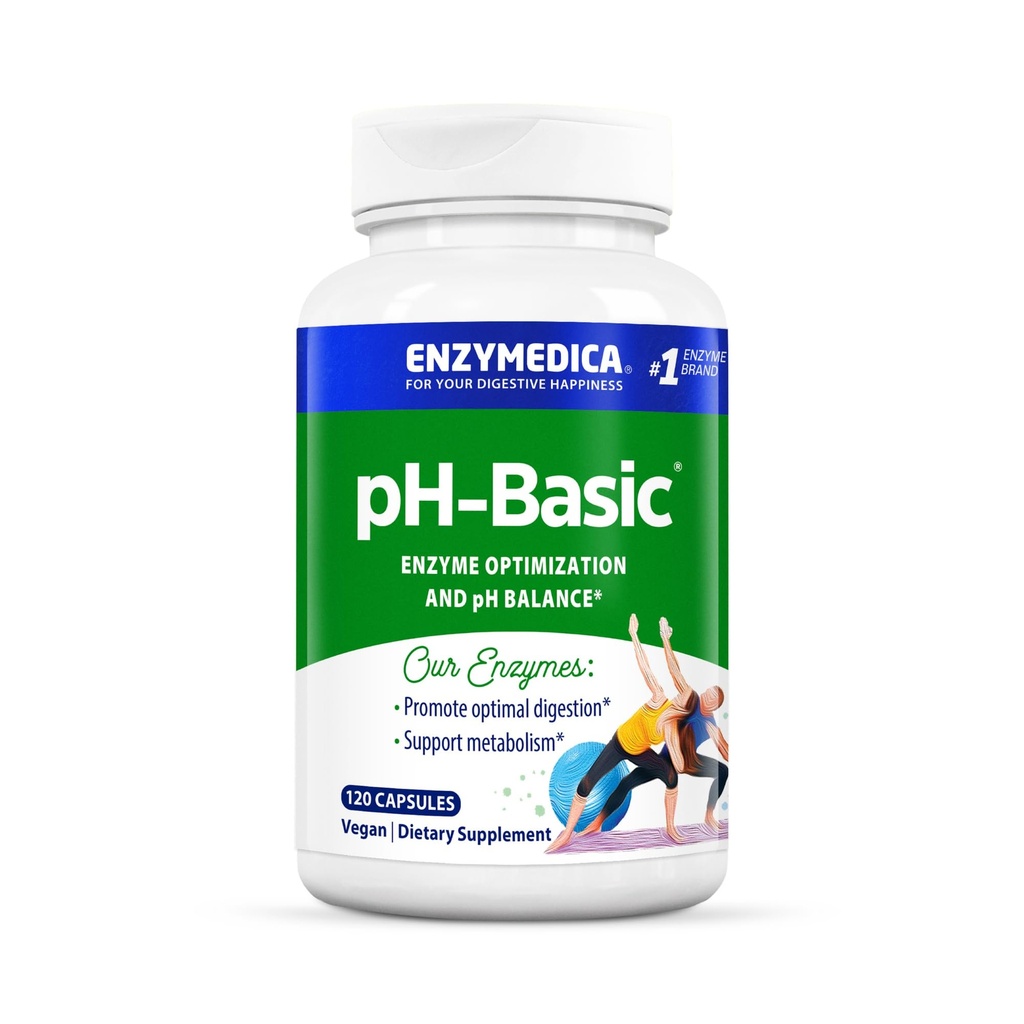 Enzymedica, pH-Basic, Enthält Verdauungsenzyme, Nährstoffe & Kräuter, Unterstützt gesunde Verdauung & pH-Balance, 120 Zähler