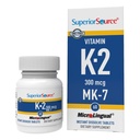 Überlegene Quelle Vitamin K2 MK-7 (Menaquinone-7) 300 mcg - Knochenstärke- und Gesundheitsunterstützungsergänzung - Aids Healthy Heart Function - Bariatric-Friendly - 60 Sublingual Dissolving Tablets