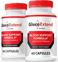 NutraRize (2 Pack) Gluco Extend Capsules, GlucoExtend Pills officiels pour soutenir l'énergie durable, Nettoyeur de vaisseaux sanguins Premium, GlucoExtend Detox Glyco Optimizer, support de circulation (120 Capsules)