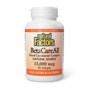 Facteurs naturels BetaCareToutes les 25 000 UI, vitamine A pour une peau saine, la vision et la fonction immunitaire, 90 Softgels
