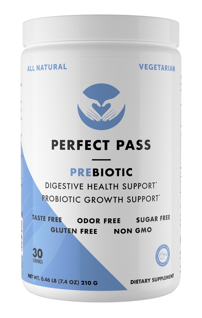 PERFECT PASS Prebiotic PHGG Partialhydrolysed Guar Gum 210g Pulver - 100% natürliche Glutenfreie Nicht-GVO - Certified Kosher Vegetarian Sugar Free