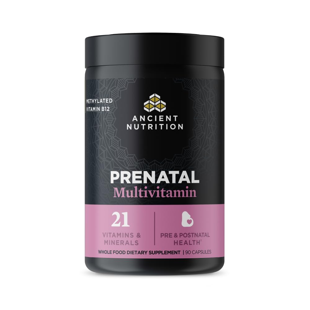 Antike Ernährung Pränatale Vitamine, Multivitamin für Frauen mit Vitamin C, B12, Magnesium und Folat, unterstützt Schwangerschaft und Fruchtbarkeit Gesundheit, 90 Ct