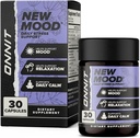 ONNIT New Mood Daily Stress Support Kapseln, IGENTM Non-GMO getestet, Schlaf und Stimmung Unterstützung Ergänzung für Männer und Frauen, Tägliche Stress Management Kapseln, 30 Zähler