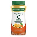 NatureS Bounty Vitamine C Gummies 700mg, Vitamine C haute puissance Gummies à croquer pour les adultes, Supplément de soutien immunitaire, Supplément diététique, Arôme orange, 60 Ct
