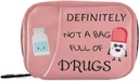 Pill Organizer Pill Character Pill Box 7 Day Pill Case Bag de voyage Pill Organizer Bag avec zipper Portable Weekly Case Taille compacte pour le support de supplément de vitamine