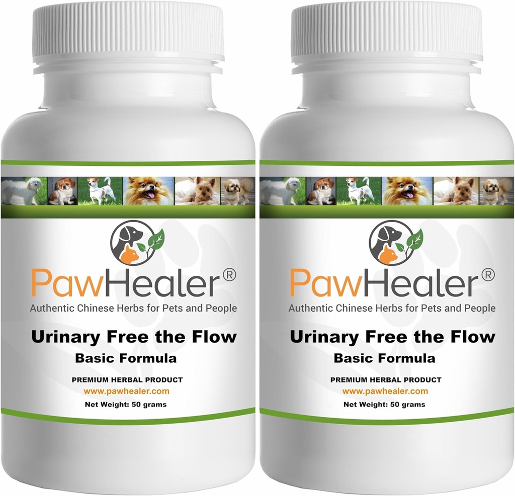 Urinary Free The Flow-Basic - Bladder Stones Dogs - 2 Pack - Natural Remedy Stone Prevention bei Hunden - 50 Gramm/ea -Herbal Powder - Mix into Food