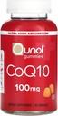 Qunol CoQ10 Gummies, CoQ10 100mg, Delicious Gummy Suppléments, Coenzyme Q10 aide à soutenir la santé cardiaque, végétalien, sans gluten, ultra haute absorption - 90 Compte