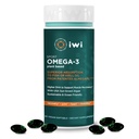 Iwi Omega-3 Sport, 60 Softgels (30 portions), Algae Omega 3 végétalien à base végétale avec DHA, soutien à la récupération de l'exercice supplément alimentaire, krill et huile de poisson alternative, sans arrière-goût de poisson